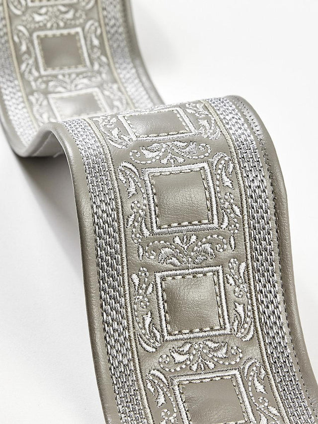 Scalamandre Archduke Embroidered Tape Slate Trim