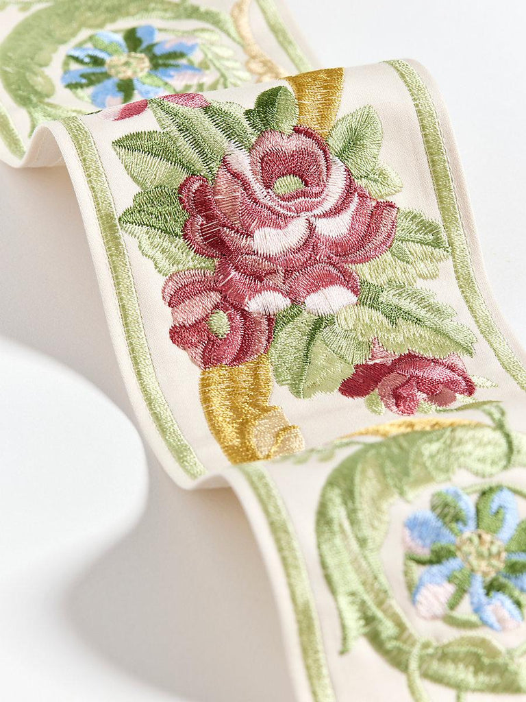 Scalamandre Reine Embroidered Tape Multi Bloom Trim