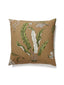 Scalamandre Elsie De Wolfe Outdoor 22 X 22 - Greens On Brown Decorative Pillow