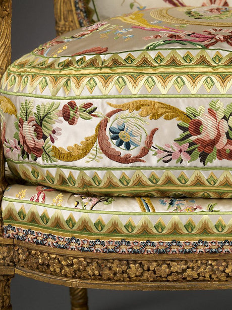 Scalamandre Flamme Embroidered Tape Pink And Green Trim