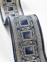 Scalamandre Archduke Embroidered Tape Navy Trim