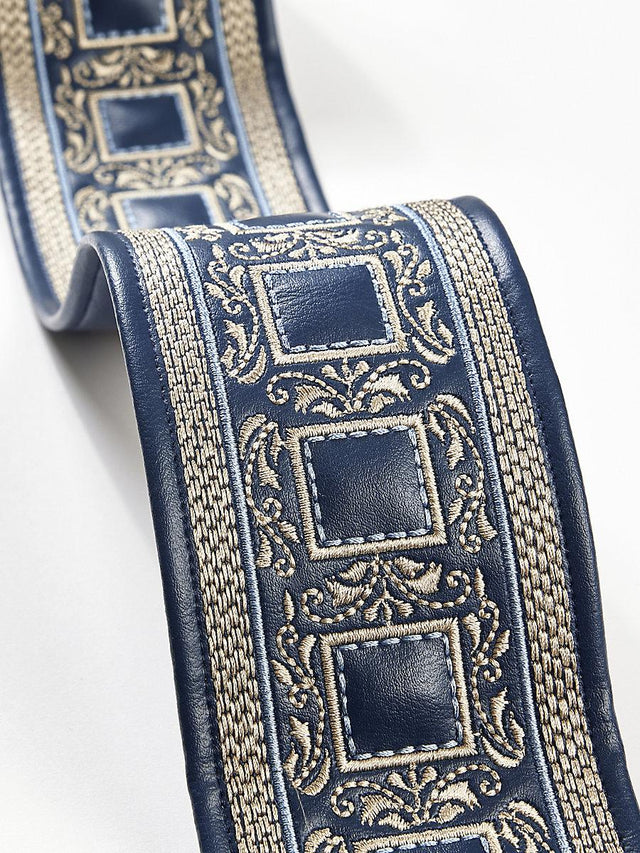 Scalamandre Archduke Embroidered Tape Navy Trim