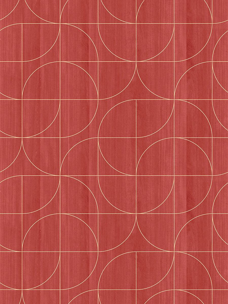 Scalamandre Vibrato Laquer Red Wallpaper