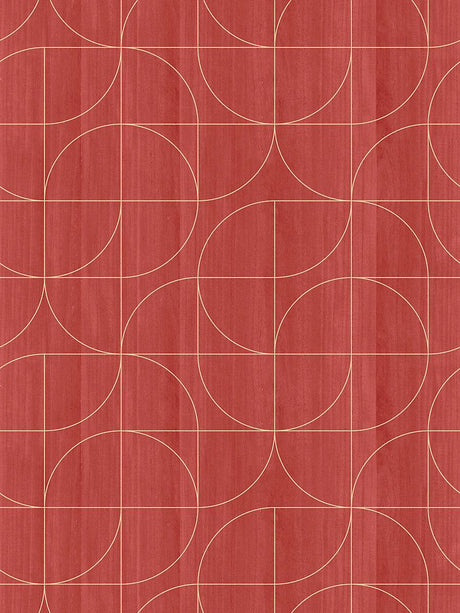 Scalamandre Vibrato Laquer Red Wallpaper