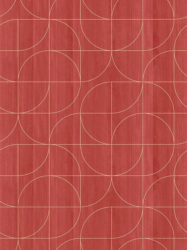 Scalamandre Vibrato Laquer Red Wallpaper