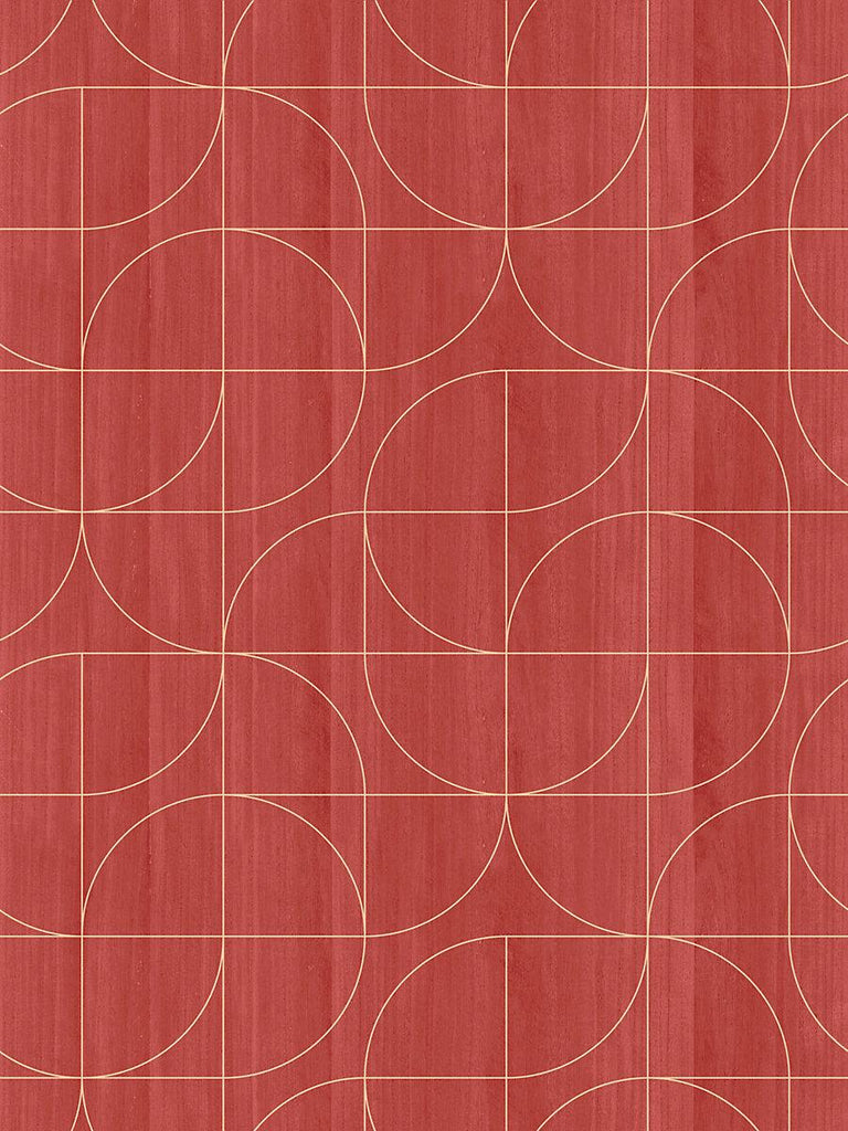Scalamandre Vibrato Laquer Red Wallpaper