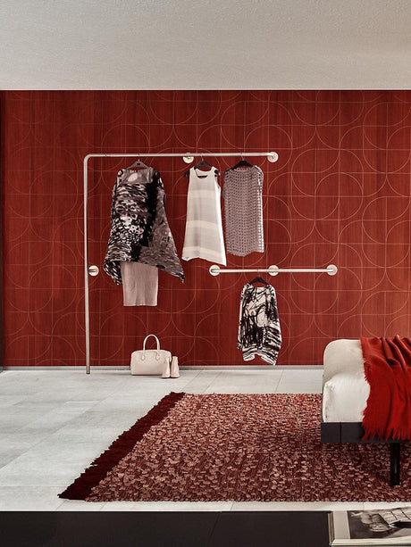 Scalamandre Vibrato Laquer Red Wallpaper