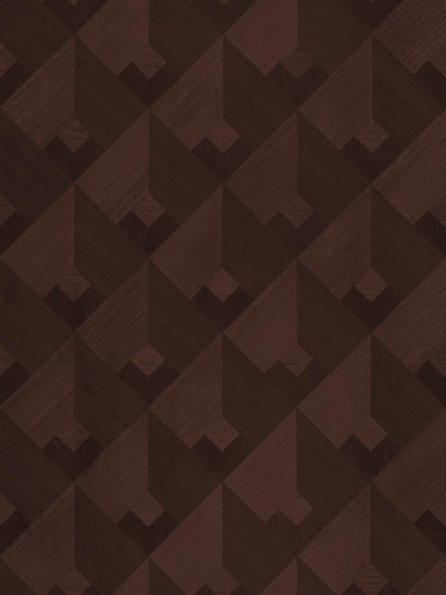 Scalamandre Stanza Chocolate Cherry Wallpaper