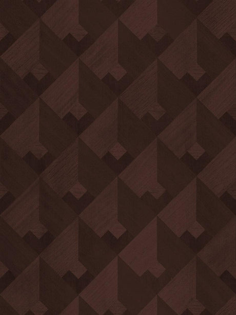 Scalamandre Stanza Chocolate Cherry Wallpaper