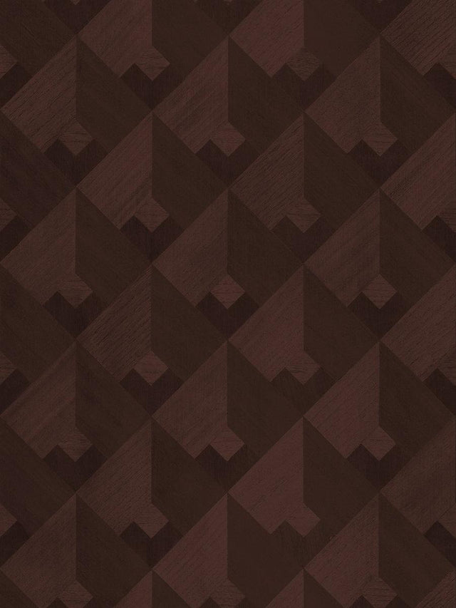 Scalamandre Stanza Chocolate Cherry Wallpaper
