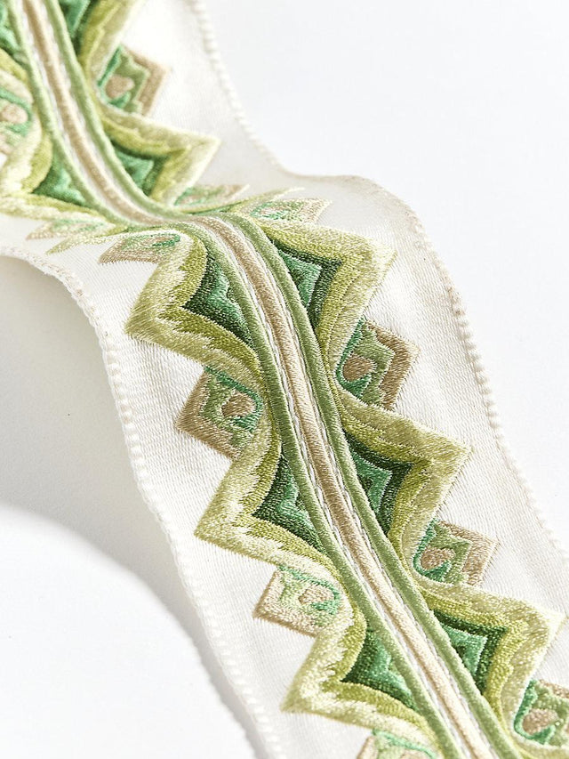 Scalamandre Flamme Embroidered Tape Jade Trim