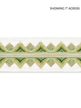 Scalamandre Flamme Embroidered Tape Jade Trim