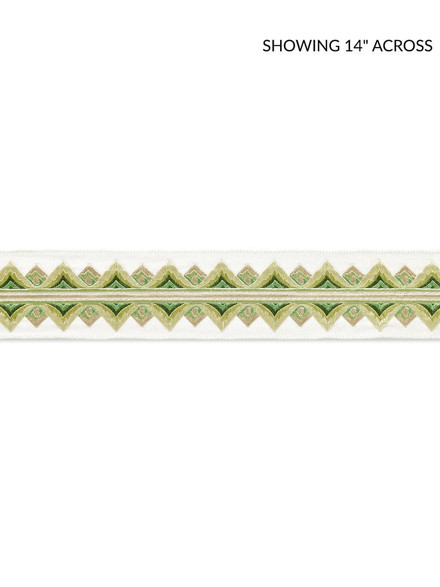 Scalamandre Flamme Embroidered Tape Jade Trim