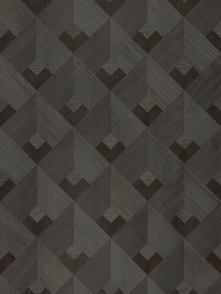 Scalamandre Stanza Charcoal Wallpaper