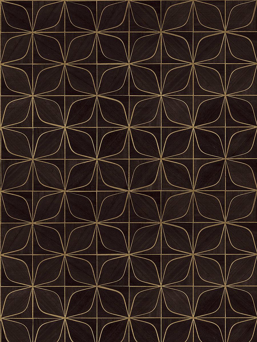 Scalamandre Melody Dark Walnut Wallpaper