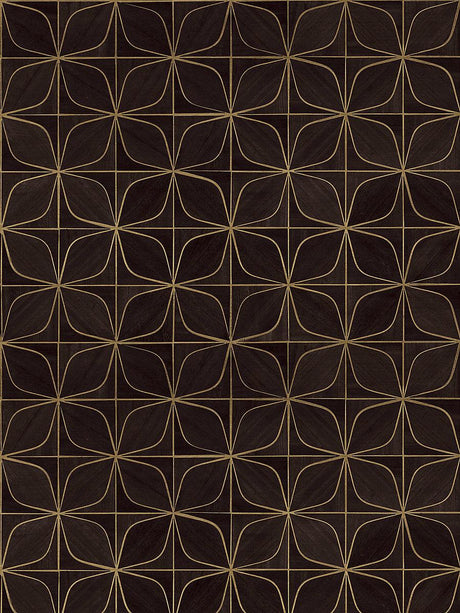 Scalamandre Melody Dark Walnut Wallpaper