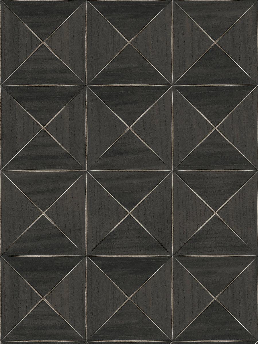 Scalamandre Ballad Dark Walnut Wallpaper