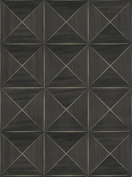 Scalamandre Ballad Dark Walnut Wallpaper