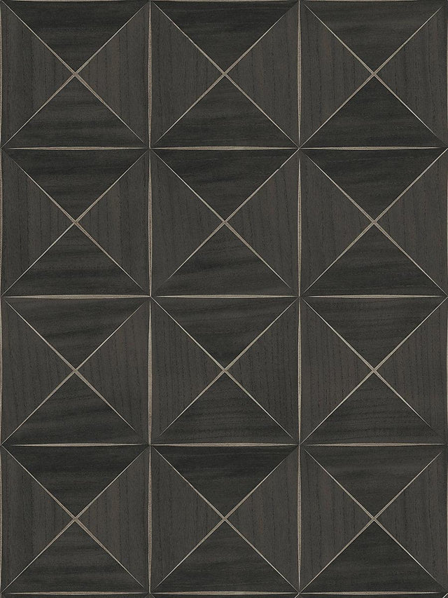 Scalamandre Ballad Dark Walnut Wallpaper