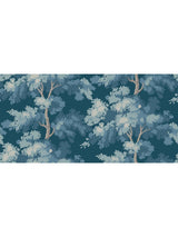 Scalamandre Raphael Forest | Mural Midnight Blue Wallpaper