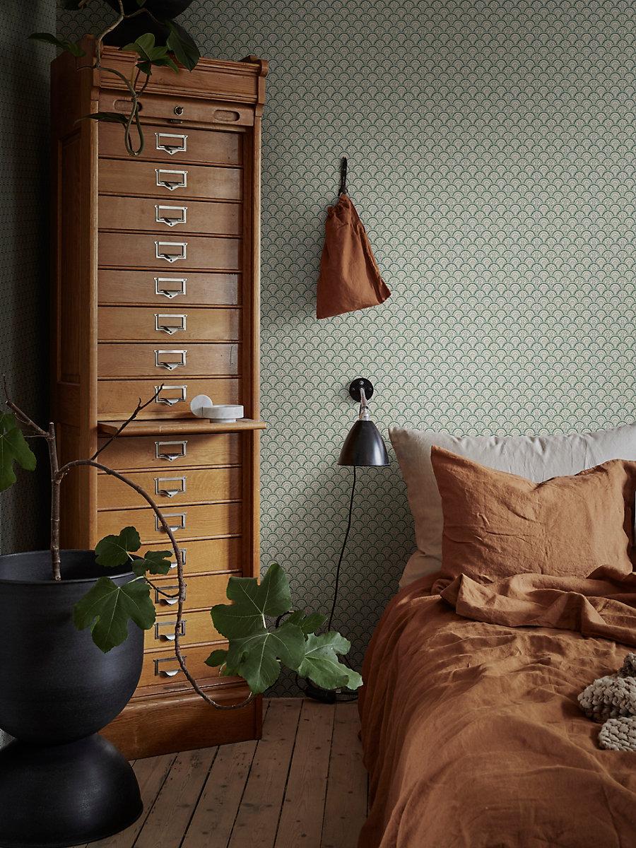 Scalamandre Beata Moss Green Wallpaper