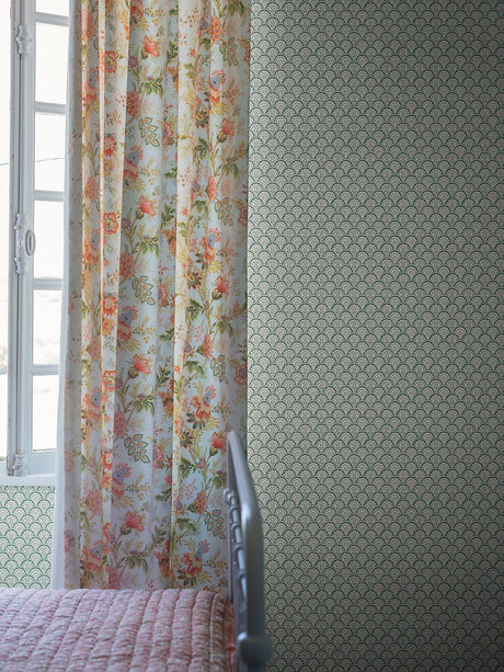 Scalamandre Beata Moss Green Wallpaper