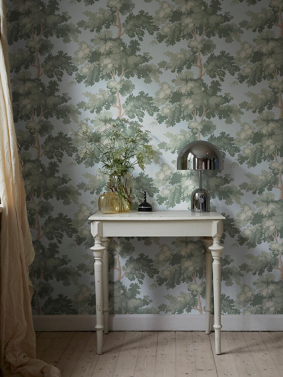 Scalamandre Raphael Sky Blue Wallpaper