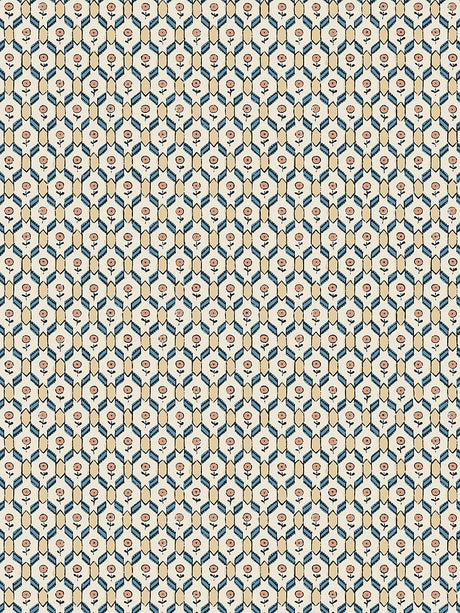 Scalamandre Hugo Terracotta Wallpaper