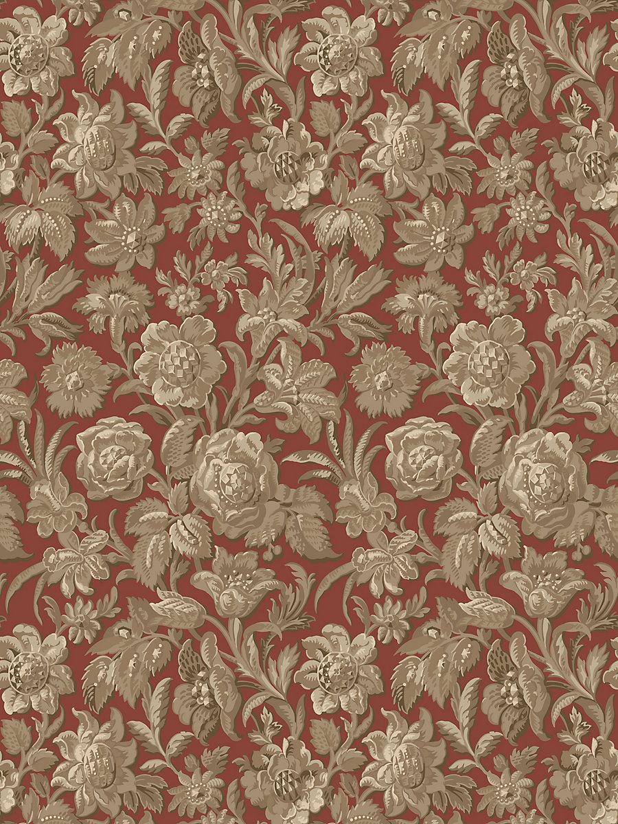 Scalamandre Valentin Ruby Red Wallpaper