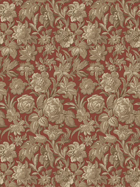 Scalamandre Valentin Ruby Red Wallpaper