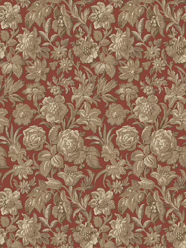 Scalamandre Valentin Ruby Red Wallpaper