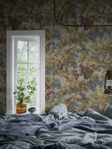 Scalamandre Benjamin | Mural Forest Green Wallpaper