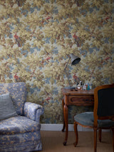 Scalamandre Benjamin | Mural Forest Green Wallpaper