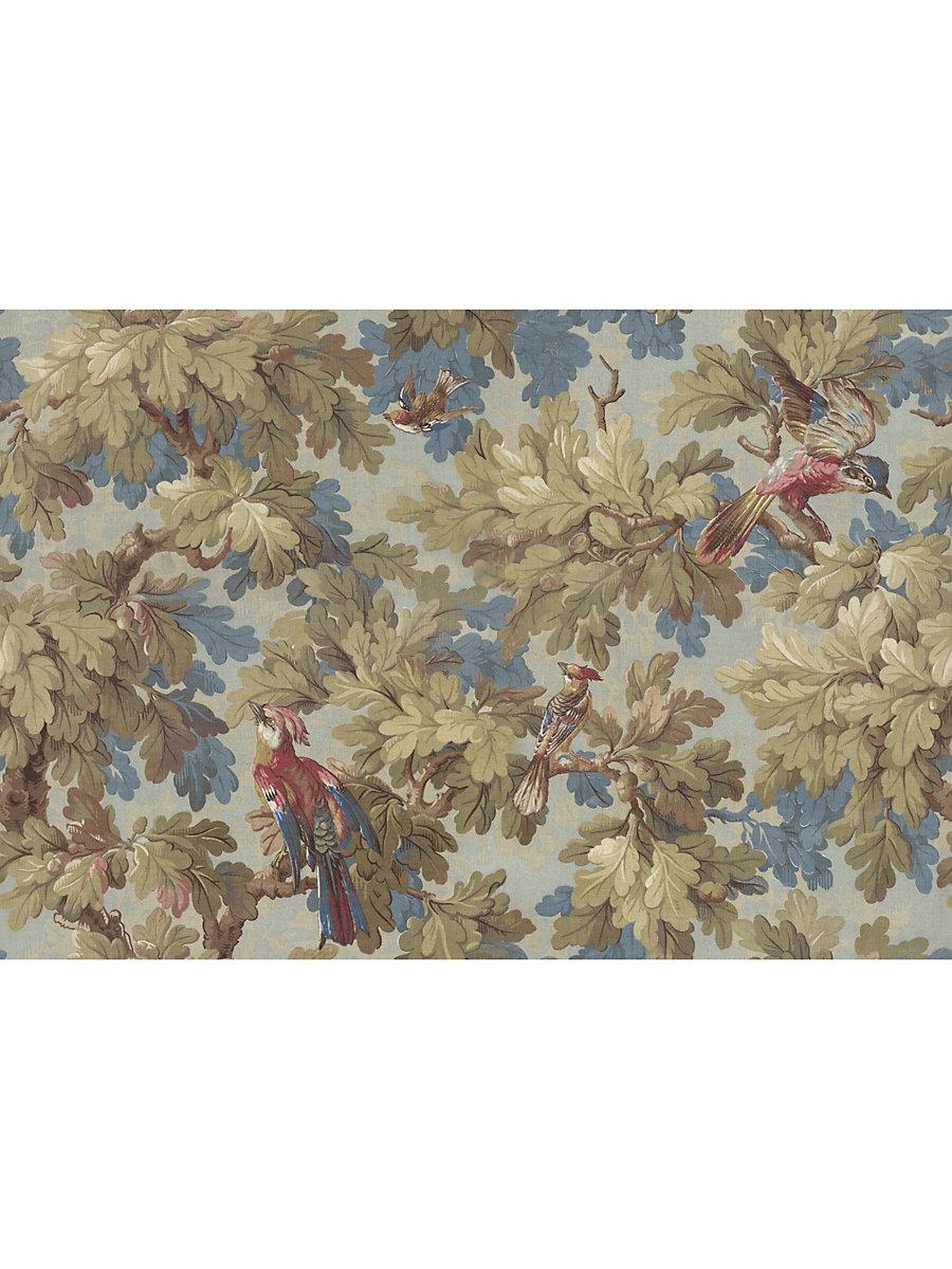 Scalamandre Benjamin | Mural Forest Green Wallpaper