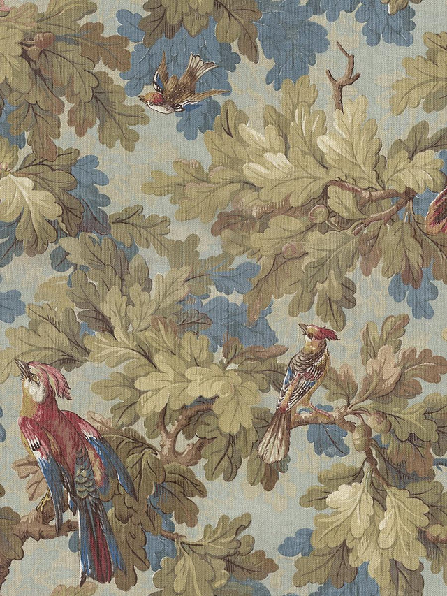 Scalamandre Benjamin | Mural Forest Green Wallpaper