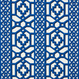Schumacher Zanzibar Trellis Navy Fabric