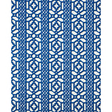 Schumacher Zanzibar Trellis Navy Fabric