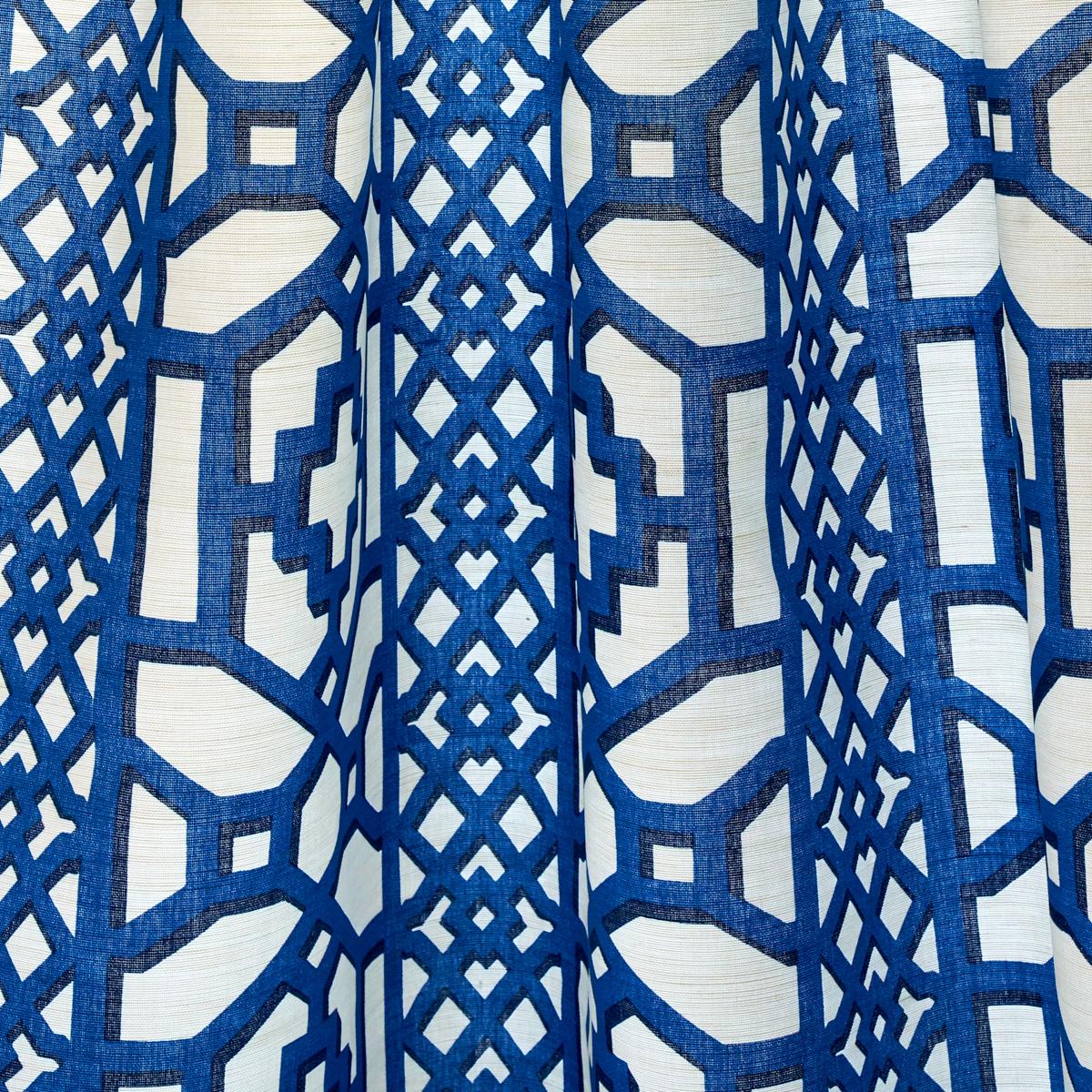 Schumacher Zanzibar Trellis Navy Fabric