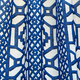 Schumacher Zanzibar Trellis Navy Fabric