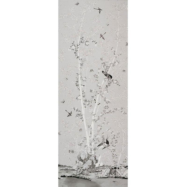 Schumacher Brighton Pavilion Panel Black & White Fabric