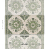 Schumacher Montecito Medallion Leaf Green Fabric