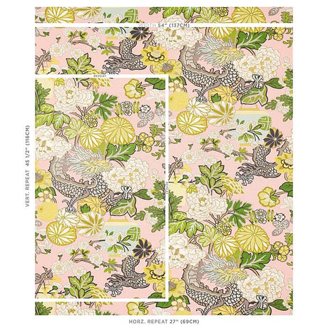 Schumacher Chiang Mai Dragon Blush Fabric
