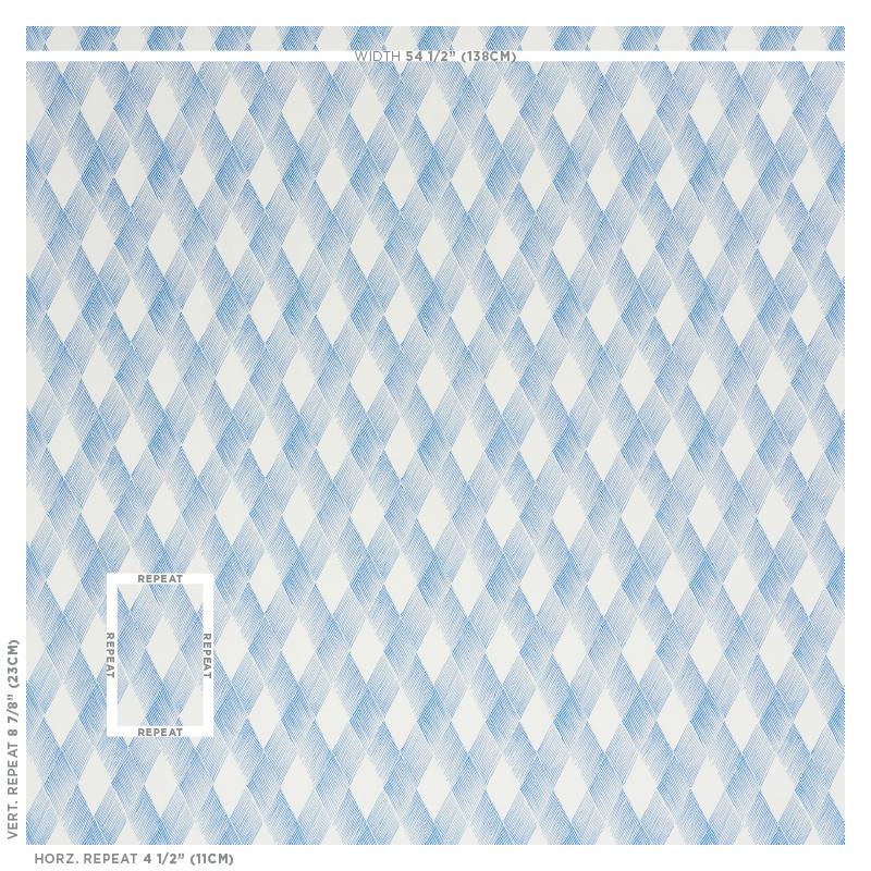 Schumacher Fetlock Blue Fabric