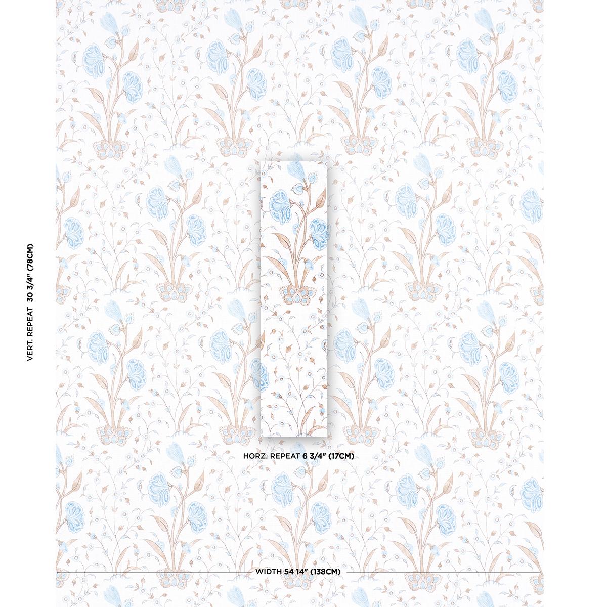 Schumacher Khilana Floral Sky Fabric – DecoratorsBest