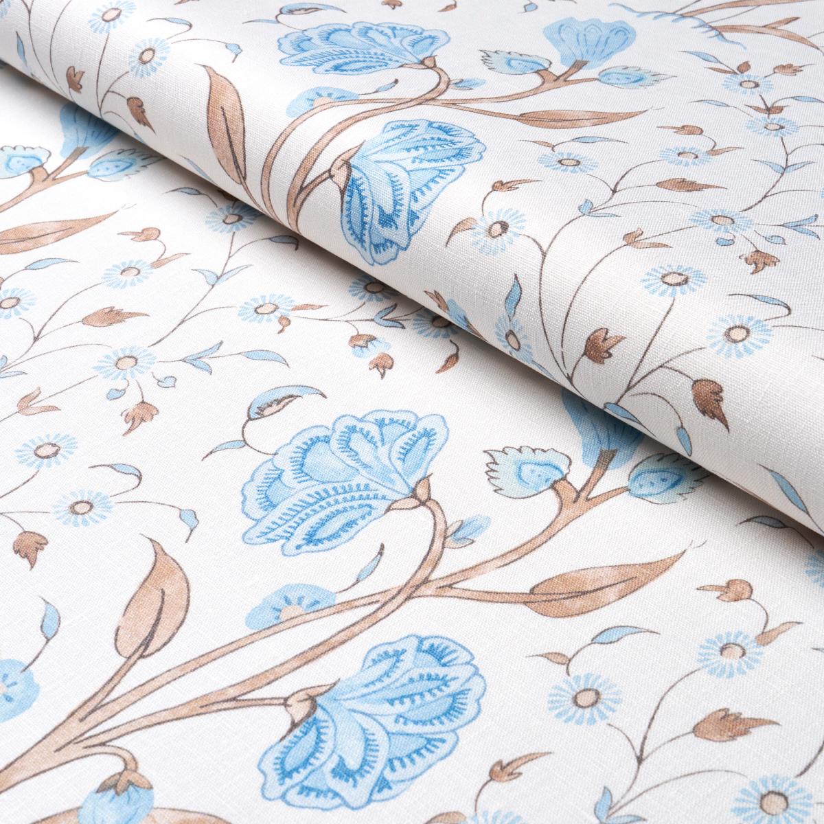 Schumacher Khilana Floral Sky Fabric – DecoratorsBest