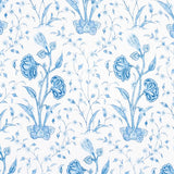 Schumacher Khilana Floral Porcelain Fabric