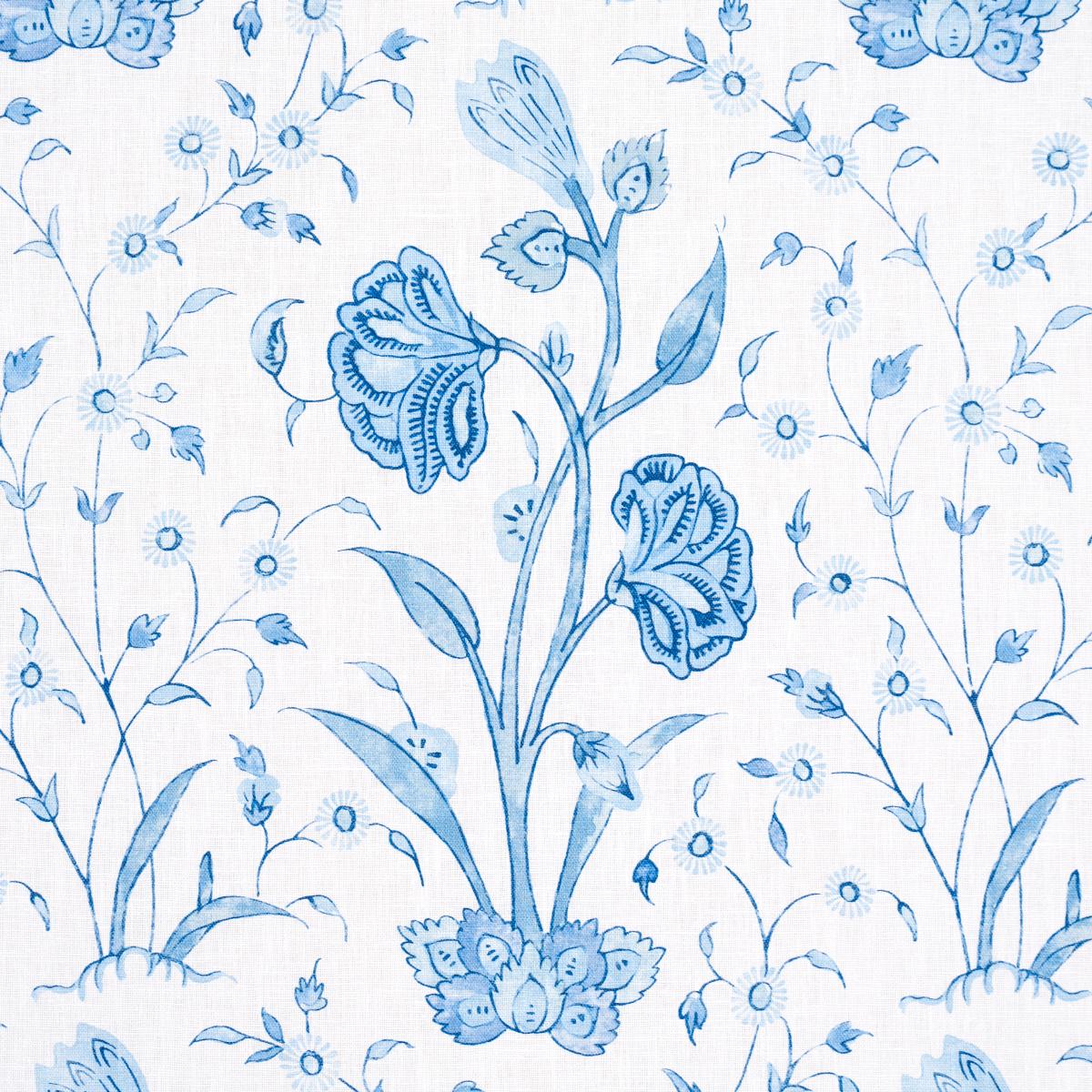 Schumacher Khilana Floral Porcelain Fabric