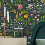 Borastapeter Rabarber Charcoal Multi Wallpaper