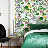 Borastapeter Rabarber Ivory Multi Wallpaper