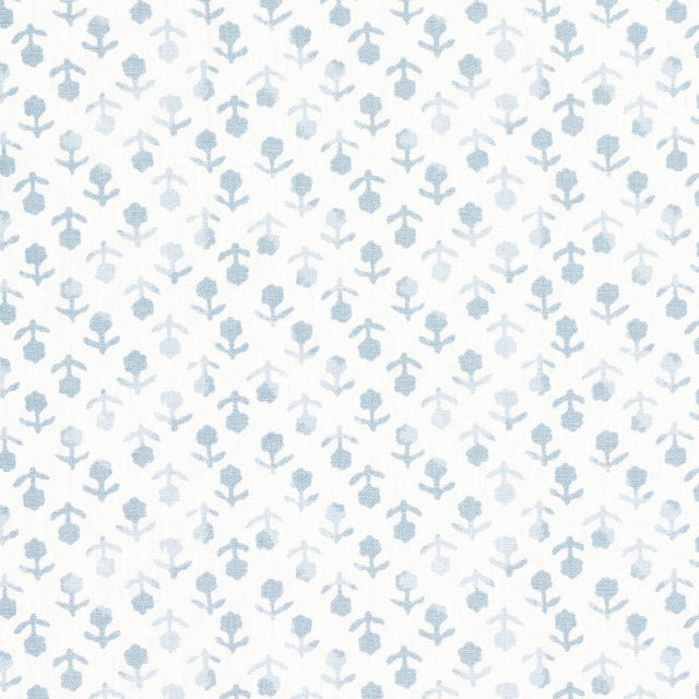 Schumacher Beatriz Handprint Sky Fabric